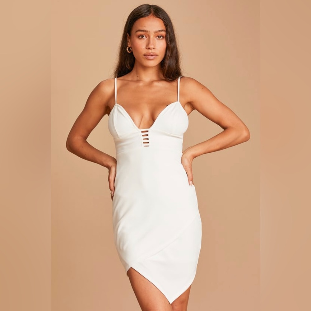 Lulu’s Let’s Dance All Night Asymmetrical Bodycon Mini Dress